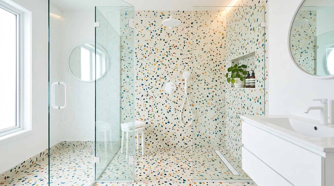 Add a niche with contrasting tile